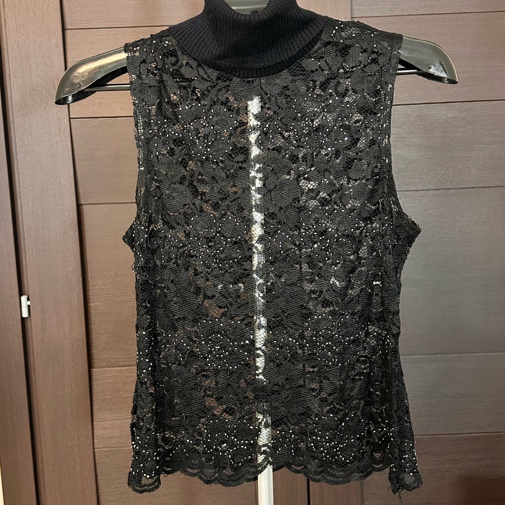 Moda International Black Lace Tank Top
